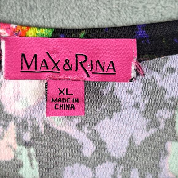 Womens Top‎ XL Statement Artsy Unique Animal Floral Patchwork Studded Maximalist - Picture 2 of 7